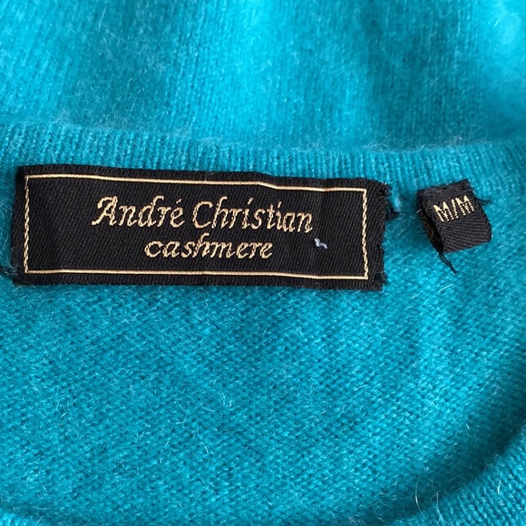 ANDRE Christian 💯 Cashmere Sweater Size M - Picture 7 of 13
